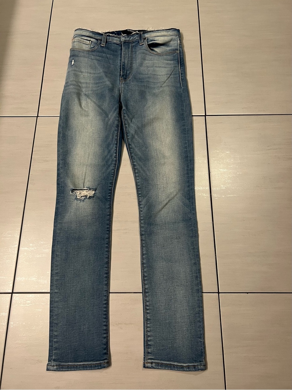 Hudson Barbara High-Rise Super Skinny Distressed Jeans Size 27